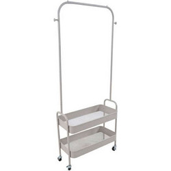 Κρεμάστρα Τροχήλατη Με 2 Ράφια 817597 67x30x159cm Beige Ankor