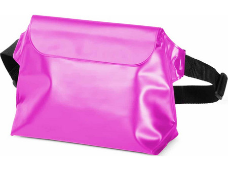 Hurtel PVC Pouch Γυναικείο Τσαντάκι Μέσης Πλαστικό Αδιάβροχο Φούξια