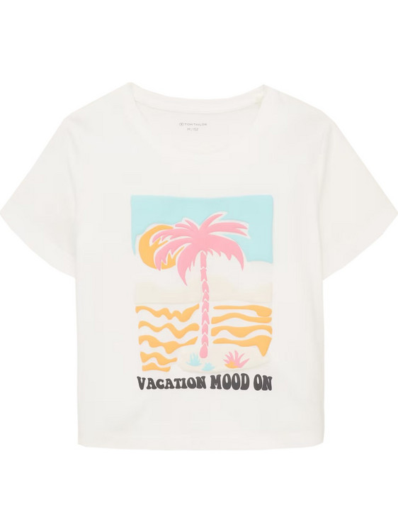 Tom Tailor Παιδικό T-Shirt Κοντομάνικο Λευκό 1036152-10315