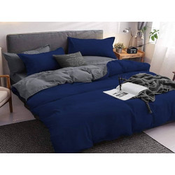 Γαρύφαλλο Σετ Σεντόνια King Size Βαμβακοσατέν 240x270 Μπλε-Γκρι