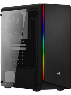 Aerocool Rift Black Gaming Midi Tower Κουτί Υπολογιστή RGB με Πλαϊνό Παράθυρο