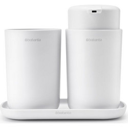 Brabantia 1003492 Σετ Αξεσουάρ Μπάνιου ReNew White 3 τμχ