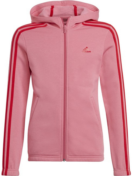 Adidas Παιδική Ζακέτα Fleece με Κουκούλα και Φερμουάρ Φούξια GS2197