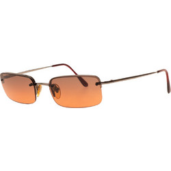 Vogue 3454S 548/18 Ανδρικά Γυαλιά Ηλίου Ορθογώνια Κοκάλινα Μεταλλικά Χρυσά με Πορτοκαλί Φακό
