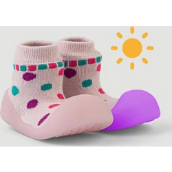Παιδικά παπούτσια αγκαλιάς BigToes NEWPOLKA-PINK Ροζ βρεφικά παπούτσια BigToes chameleon