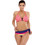 Marko Bikini Set Τριγωνάκι Ψηλόμεσο Μωβ Ροζ M-550