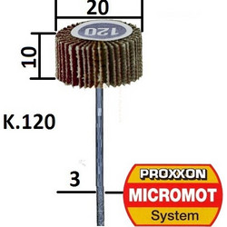 PROXXON 28984 αξονακι με γυαλοχαρτα σε φυλαρακια Φ20X10mm