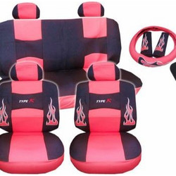 Καλύμματα αυτοκινήτου universal Type σέτ για καθίσματα - Προσκέφαλα -Τιμόνι - Ζώνες ασφαλείας