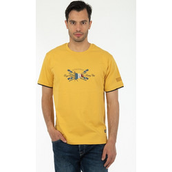 EVERBEST T-Shirt Λαιμόκοψη Με Στάμπα Plus Size 222816Β ΚΙΤΡΙΝΟ ΚΙΤΡΙΝΟ