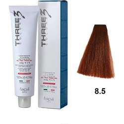 Faipa Three Color 8.5 Ξανθό Ανοιχτό Ακαζού Μόνιμη Βαφή Μαλλιών 120ml