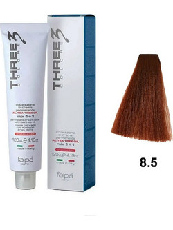Faipa Three Color 8.5 Ξανθό Ανοιχτό Ακαζού Μόνιμη Βαφή Μαλλιών 120ml