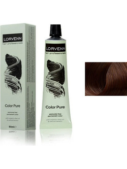 Lorvenn Color Pure 6.77 Ξανθό Σκούρο Καφέ Βαθύ Μόνιμη Βαφή Μαλλιών Χωρίς Αμμωνία 50ml