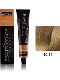 Lorvenn Beauty Color 10.31 Ξανθό Πολύ Πολύ Ανοιχτό Μπεζ Μόνιμη Βαφή Μαλλιών 70ml