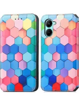 For TCL 40 SE CaseNeo Colorful Magnetic Leather Phone Case(Colorful Cube)