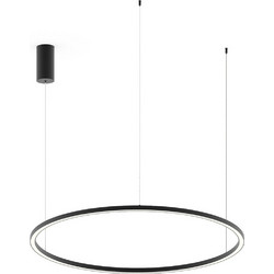 LUCE Hoop Κρεμαστό Φωτιστικό Οροφής Μονόφωτο LED με Ρυθμιζόμενο Λευκό Φως Μαύρο 8031414884919