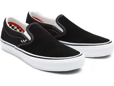 Vans Skate Slip-On Black/White - Suede/Canvas