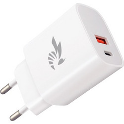 Beepower Φορτιστής Χωρίς Καλώδιο με Θύρα USB-A & USB-C 20W Power Delivery White BC-4