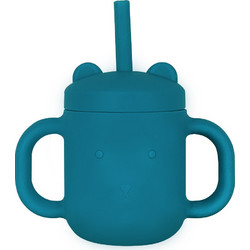 Babycloud Ποτηράκι Σιλικόνης με Καλαμάκι Blue 120ml