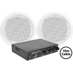 Adastra 2xRC5+A22 Σετ Παθητικά Ηχεία Οροφής 20W Λευκά