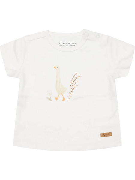 Μπλουζάκι κοντομάνικο Little Goose Walking White - Little Dutch