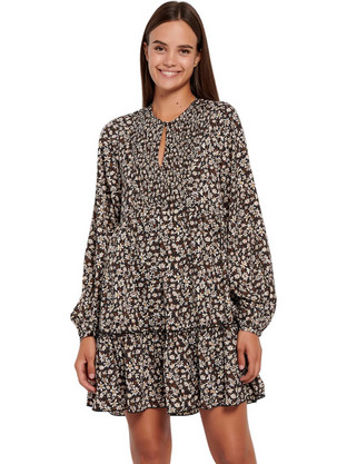 Funky Buddha Mini Καθημερινό Φόρεμα Πολύχρωμο FBL008-123-13