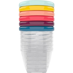 Babymoov Bowls Multicolor μπολ με καπάκι Color 6x180 ml