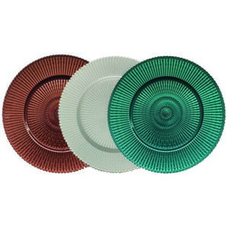 Διακοσμητική πιατέλα γυάλινη 32cm