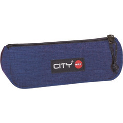 City Eclair Melange Κασετίνα Βαρελάκι Μπλε 19199