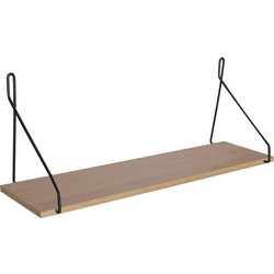 Ραφιέρα τοίχου Tars pakoworld sonoma-μαύρο 72x20x27εκ