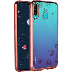Θήκη Huawei P30 Lite Σιλικόνης με Στρας Forcell Strass TPU Case Diamond Garden -Rose Gold