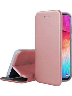 Θήκη Huawei P Smart Pro / Honor Y9S Soft TPU&PU Leather Flip Βιβλίο Smart Magnet Elegance -Ροζ Χρυσό