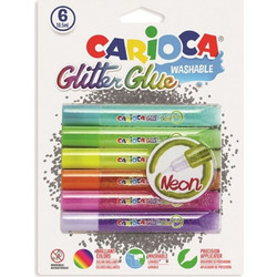 CARIOCA - ΚΟΛΛΑ GLITTER FLUO 6X10.5 ML. (42111)