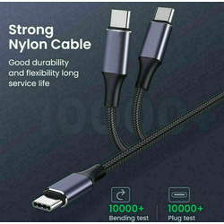 Καλώδιο Τροφοδοσίας USB C To USB C Fast Charger PD 60/100W Dual Type C Charging Data Sync USB Cable Male 2m (Κωδ.1-DCCRD026 )