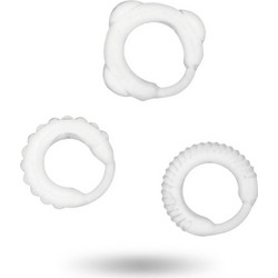 Addicted Toys C-Ring Σετ Ελαστικά Δαχτυλίδια Πέους Διαφανή 3τμχ