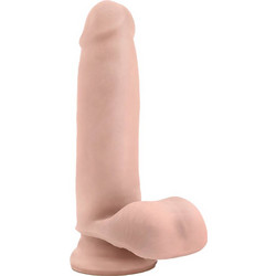Blush Dr. Skin Self Lubricating Ρεαλιστικό Dildo με Βεντούζα & Όρχεις 17.7cm Flesh