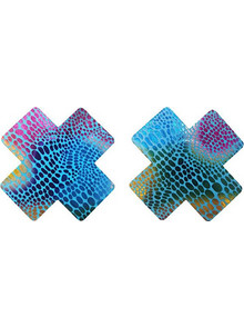Blue Lnk Painting Fish Scale Nipples Stickers