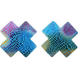 Blue Lnk Painting Fish Scale Nipples Stickers