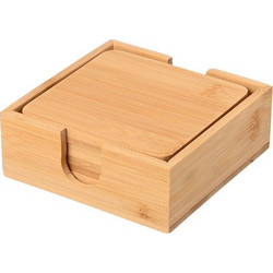 Σετ 4 σουβέρ σε θήκη bamboo 11 x 11 εκ. Estia 01-19723