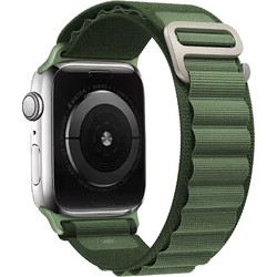 Sonique Alpine Loop Λουράκι Υφασμάτινο Khaki (Apple Watch 42 / 44 / 45 / 49mm)
