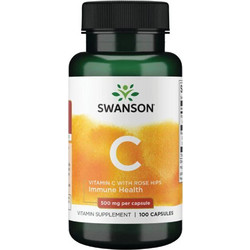 Swanson Vitamin C Rose Hips 500mg 100 Κάψουλες