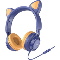 Hoco W36 Ενσύρματα Ακουστικά On Ear Μπλε Καφέ