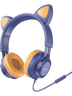 Hoco W36 Ενσύρματα Ακουστικά On Ear Μπλε Καφέ