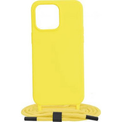 Techsuit Crossbody Lanyard Back Cover Yellow (iPhone 15 Pro)