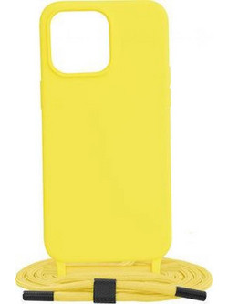 Techsuit Crossbody Lanyard Back Cover Yellow (iPhone 15 Pro)