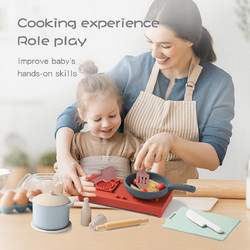 Σετ κουζίνας από σιλικόνη για παιδιά με σκεύη μαγειρέματος