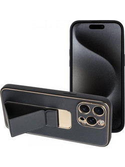 Θήκη κινητού Forcell Leather Kickstand for iPhone 15 Pro Max Black