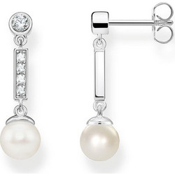 Thomas Sabo Γυναικεία Σκουλαρίκια Κρεμαστά Ασημί με Πέρλα H2092-167