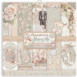 Stamperia 10 Χαρτιά Scrapbooking 30,5x30,5cm Διπλής Όψης You and Me