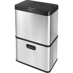 TurboTronic Αυτόματος Κάδος Απορριμμάτων 60L από Ανοξείδωτο ατσάλι άνοιγμα με υπέρυθρες με 3 χώρους, TT-IBIN60B - TurboTronic