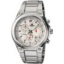 Casio Edifice Ανδρικό Ρολόι Χρονογράφος με Ασημί Μεταλλικό Μπρασελέ EF-526D-7AVEF
